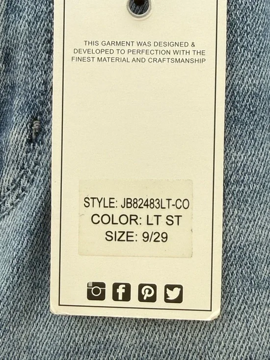 Judy Blue Light Wash Straight Fit Leg High Rise Distressed Denim Classic Fit - Picture 14 of 16